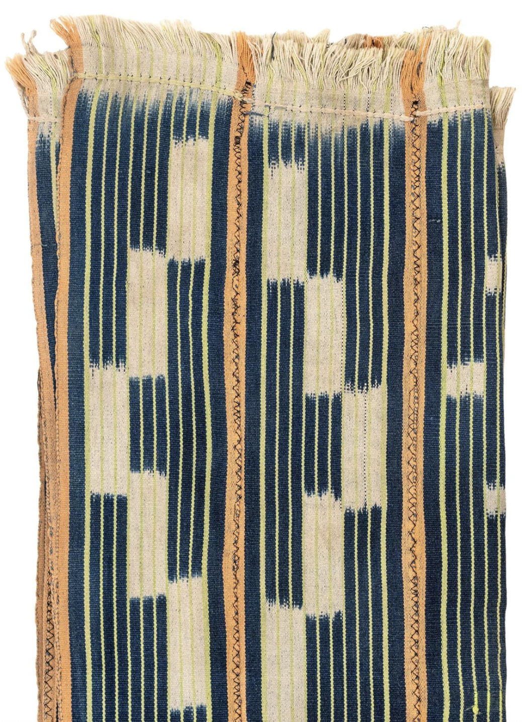 Vintage Bondoukou Indigo Cloth: West African Cotton Textile