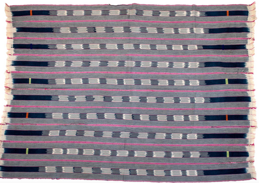 Vintage Bondoukou Indigo Cloth: West African Cotton Textile
