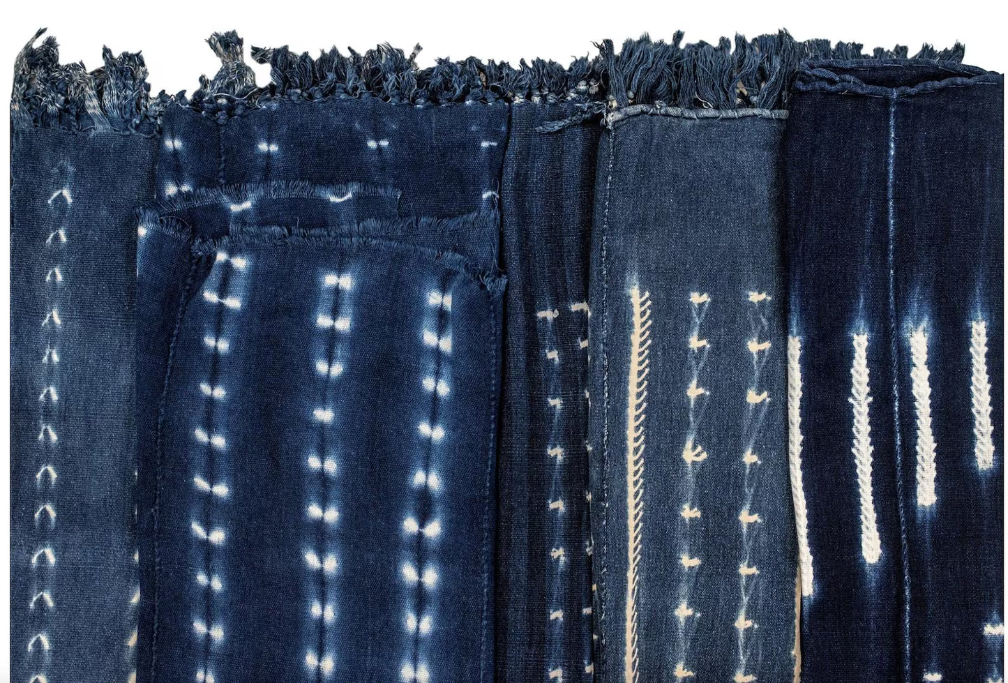 Vintage West African Indigo Mudcloth: Handmade Cotton Table Runner